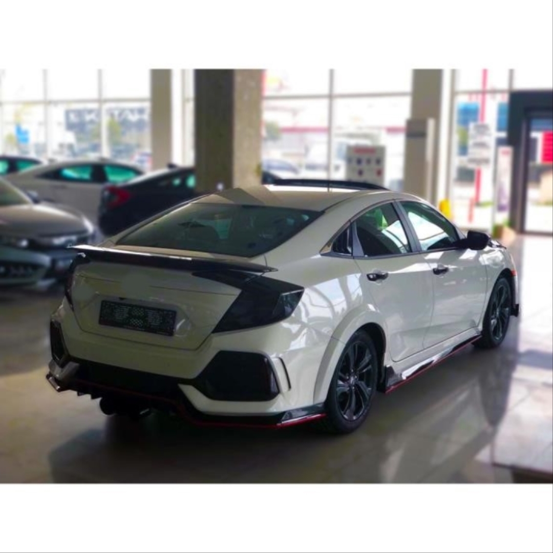 Honda Civic FC5 2016-2020 için Uyumlu Arka Camurluk Kabartma (Dodık) Dizayn A (Type R) 3