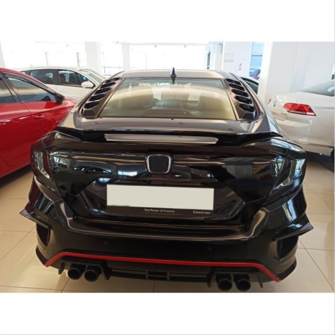 Honda Civic FC5 (2016-2020) Uyumlu Arka Cam Üstü Kaplama 2 Parça 2
