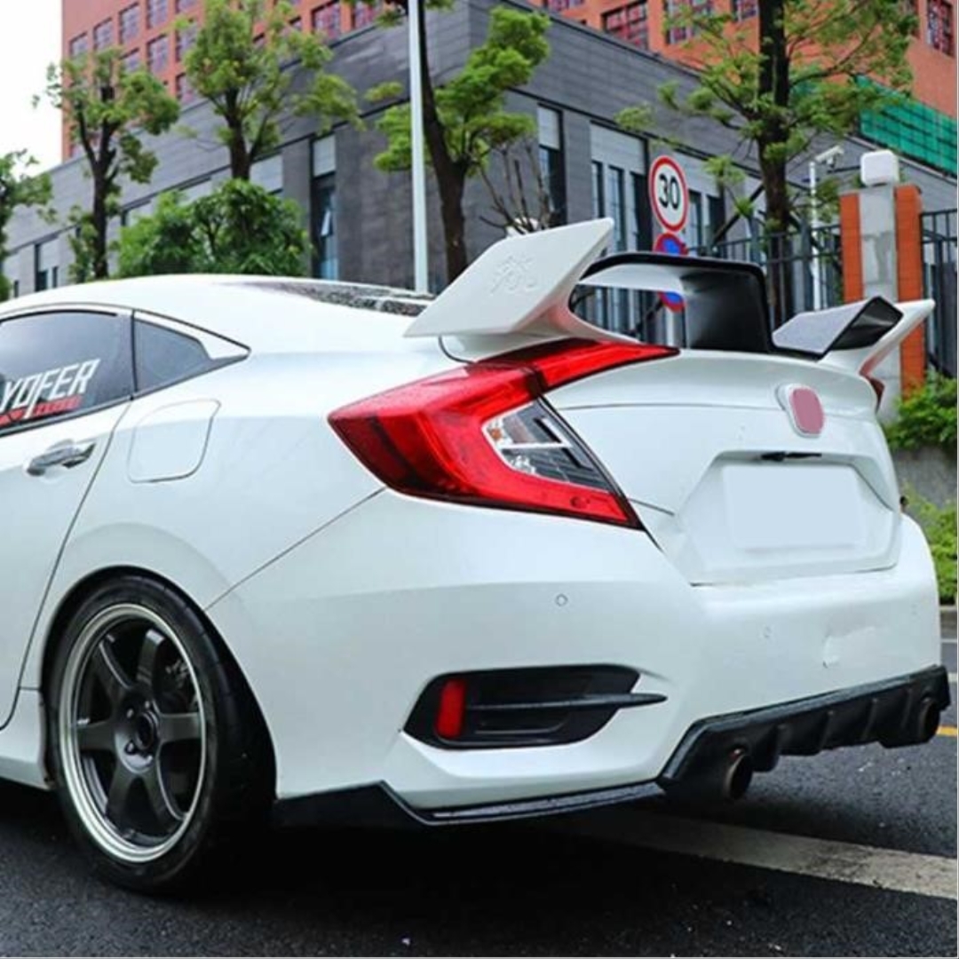 Civic FC5 2016-2020 için Uyumlu Bagaj Üstü Spoiler M Model 2
