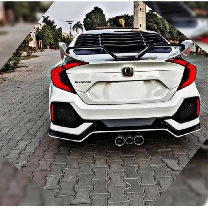 Civic FC5 2016-2020 için Uyumlu Bagaj Üstü Spoiler M Model 4