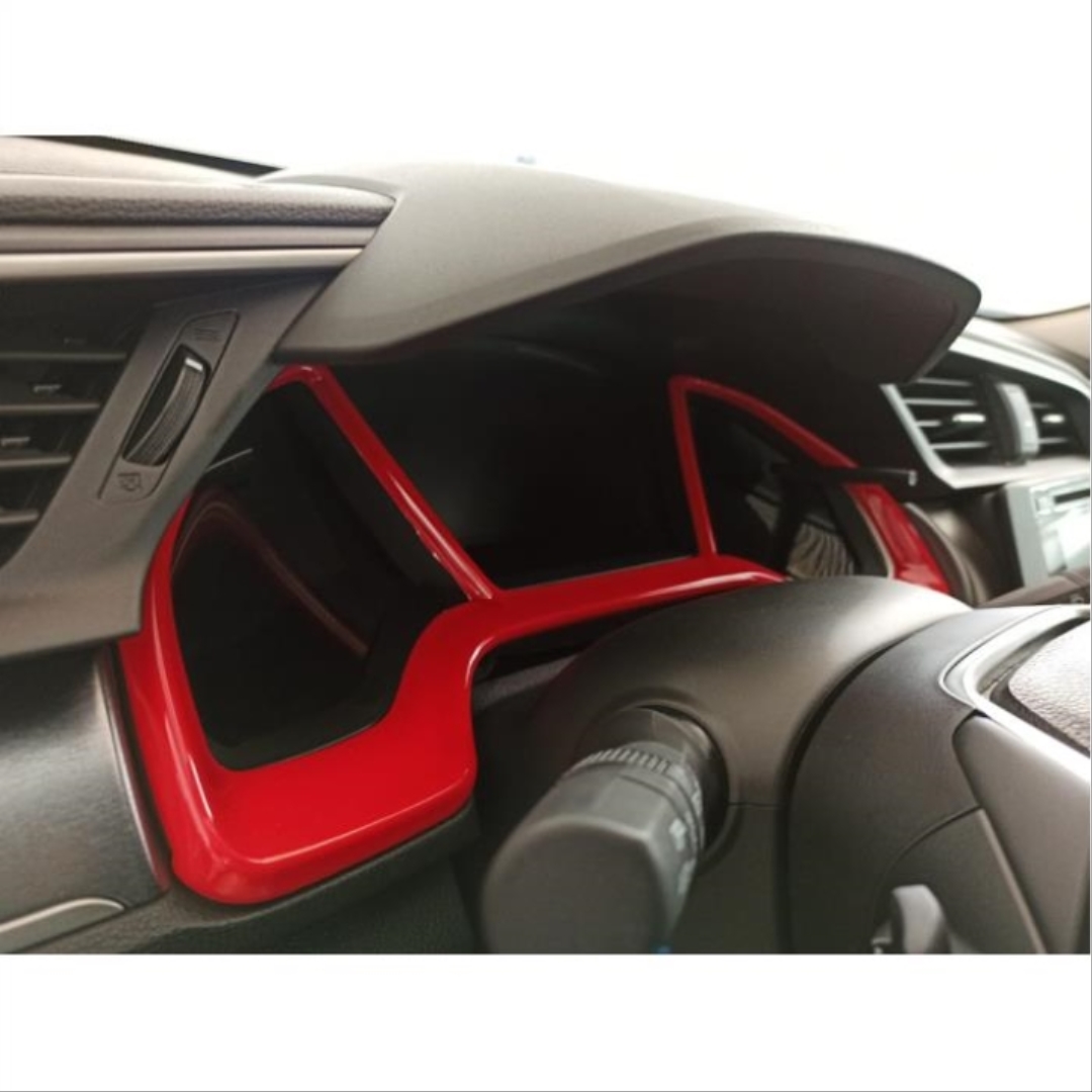 Honda Civic FC5 2016-2020 İçin Uyumlu Gösterge Kaplama Kırmızı 2