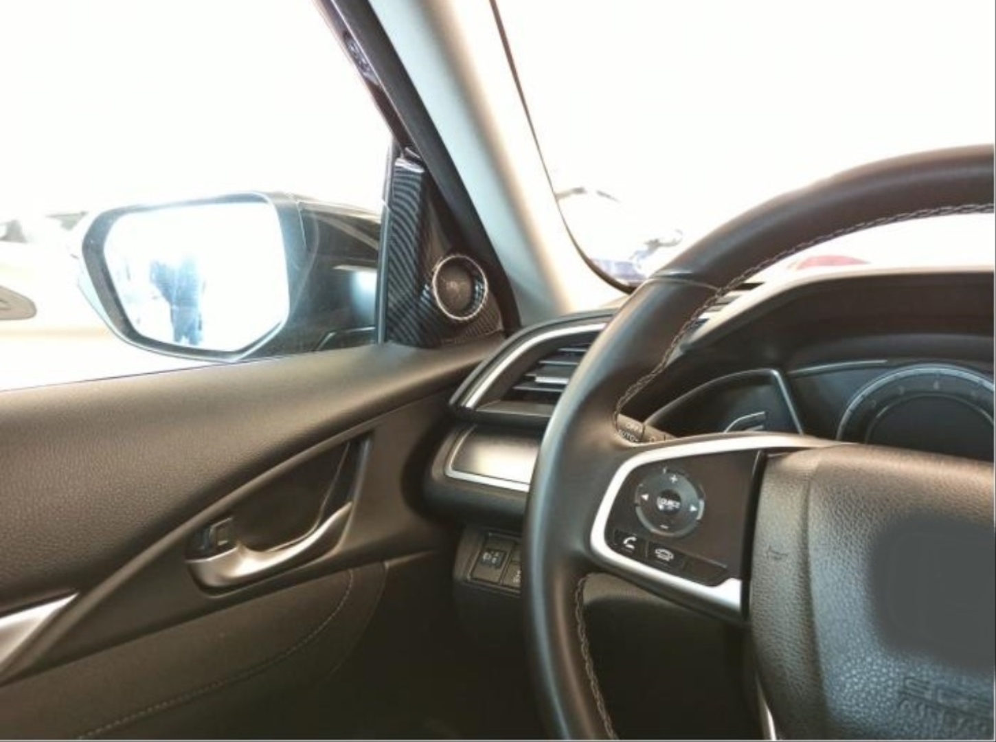 Honda Civic FC5 2016-2020 Uyumlu Karbon Tweeter Kaplama 4