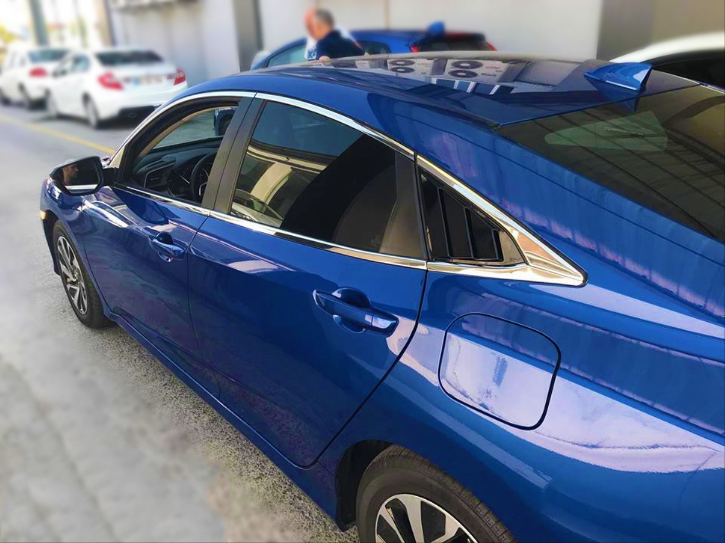 Civic FC5 2016-2020 için Uyumlu Kelebek Camı Kaplaması Piano Black 4