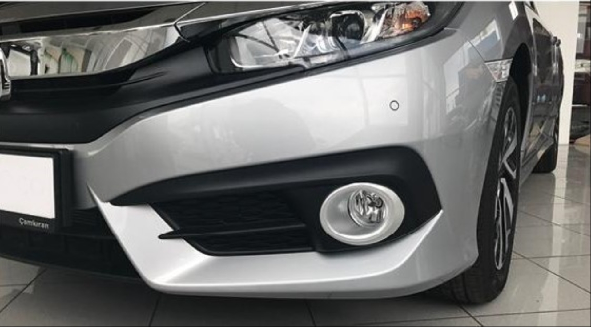 Honda Civic FC5 (2016-2020) Uyumlu Oval Sis Kaplaması Silver 2
