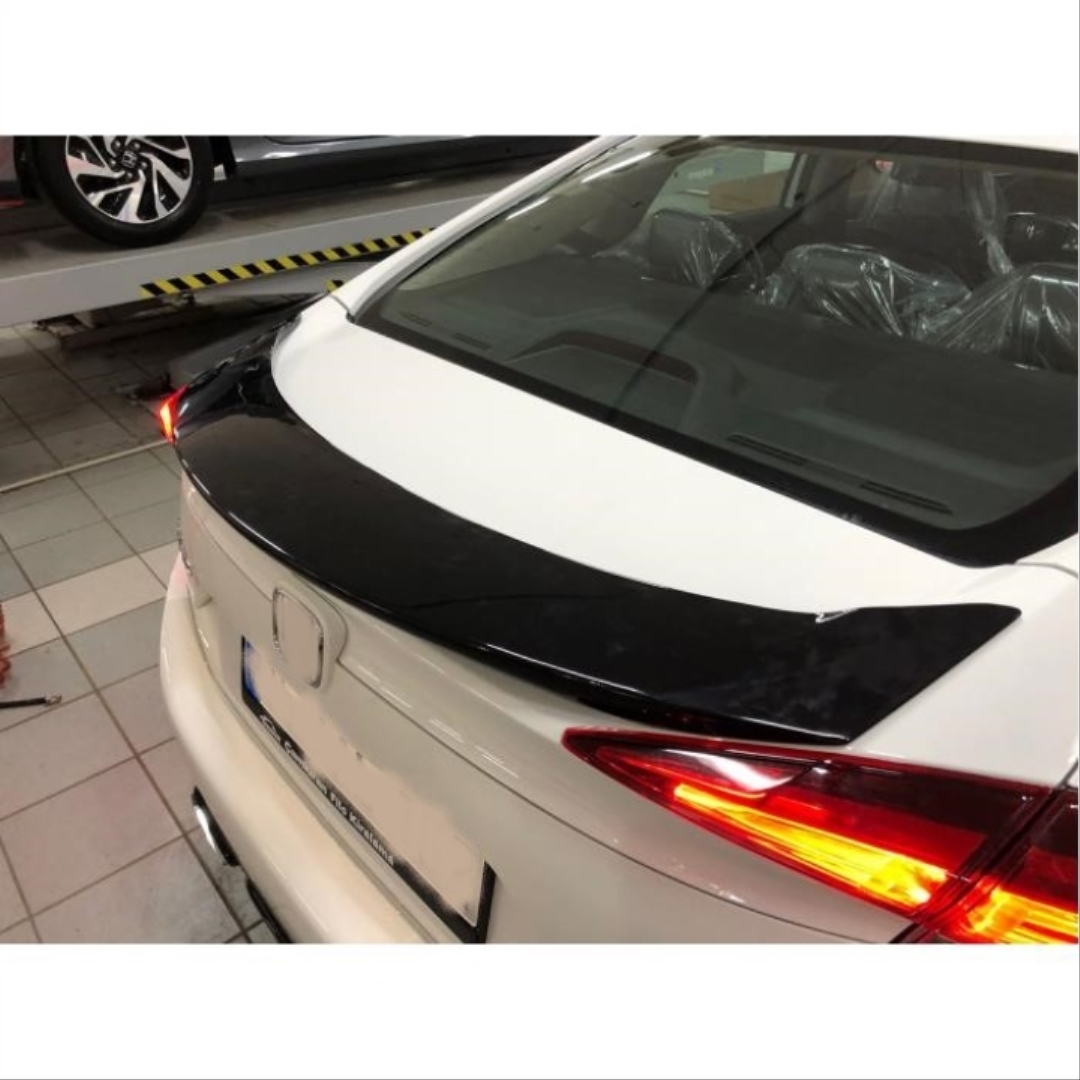 Honda Civic FC5 2016-2020 için Uyumlu Oval Spoiler (Boyasız) 4