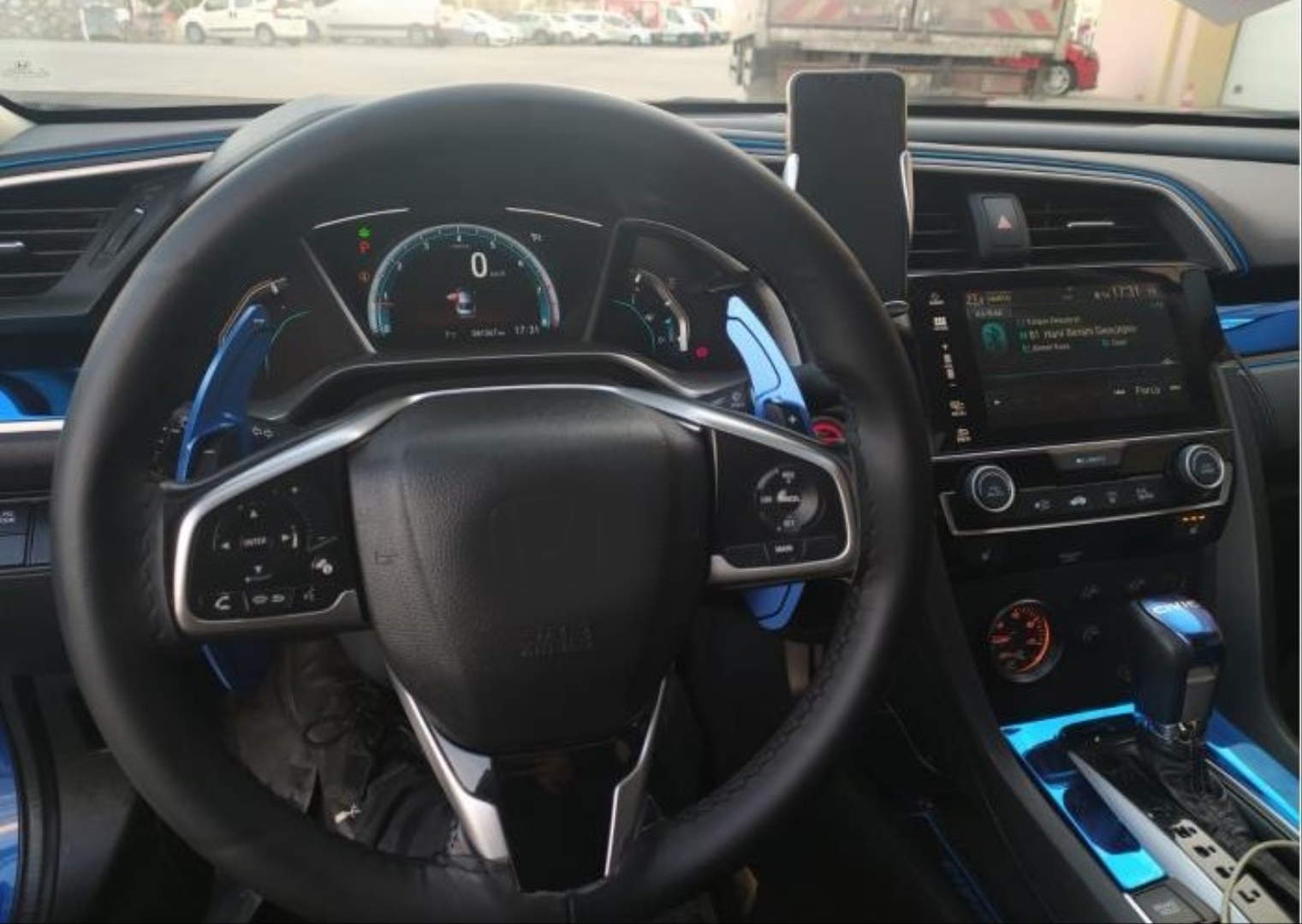 Civic FC5 2016-2020 için Uyumlu Paddle Shift Mavi 3