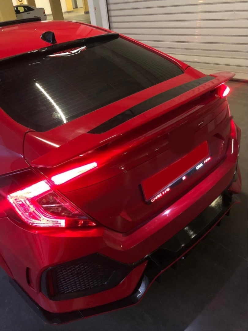 Civic FC5 2016-2020 İçin Uyumlu Spoiler SI Model Reflektörlü (Kırlangıç) (Boyasız) 2