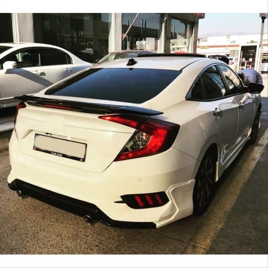 Honda Civic FC5 2016-2020 Uyumlusu Turbo Body Kit Arka Ek 4