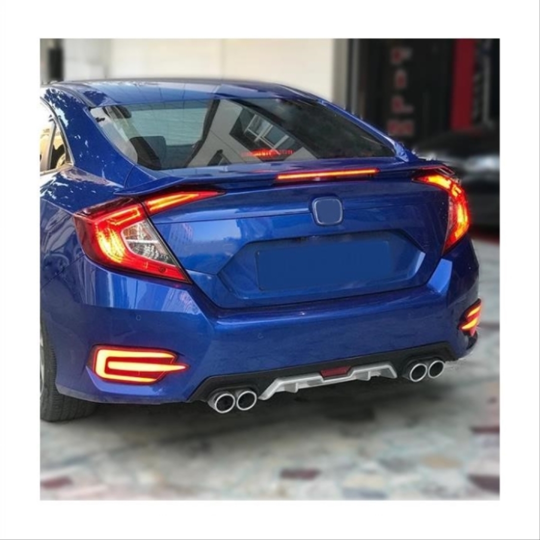 Honda Civic FC5 2016-2020 Uyumlu Turbo SI Spoiler Reflektörlü (Boyasız) 3