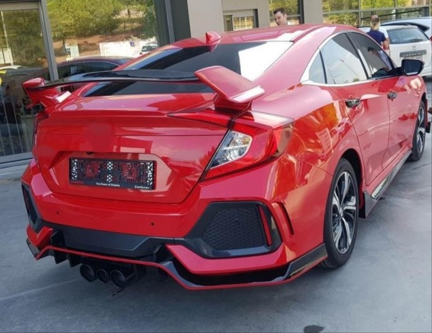 Honda Civic FC5 2016-2020 için Uyumlu Type-R Arka Tampon 4