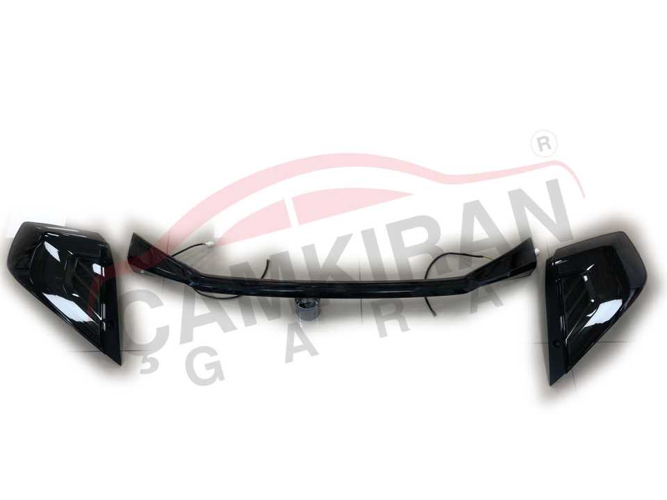 Honda Civic FC5 (2016-2021) Uyumlu Hareketli Sinyalli LED Stop ve Spoiler Takımı - Smoke 3