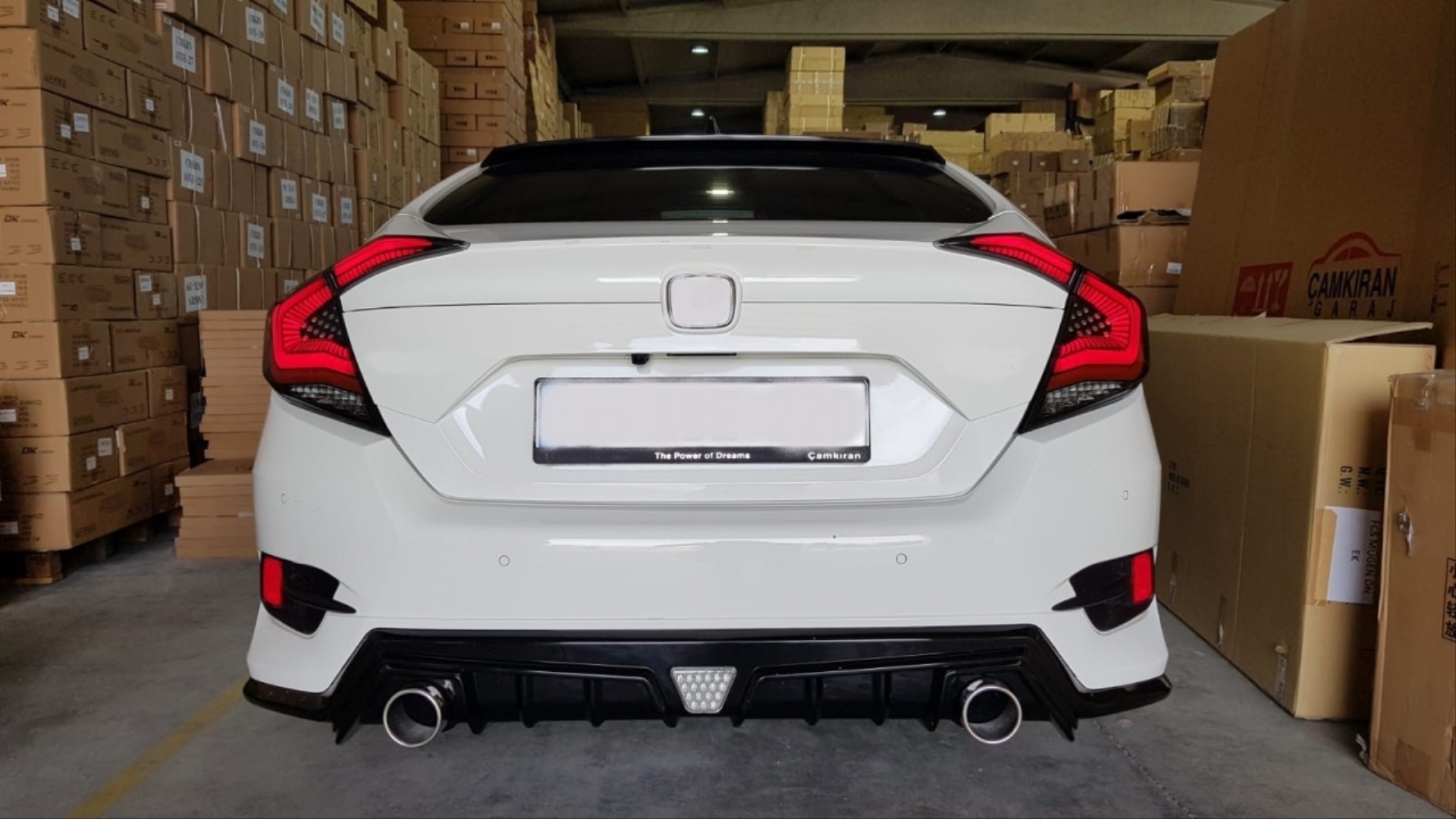 Civic FC5 2016-2021 Uyumlu Omurga LED Stop Transparan 3