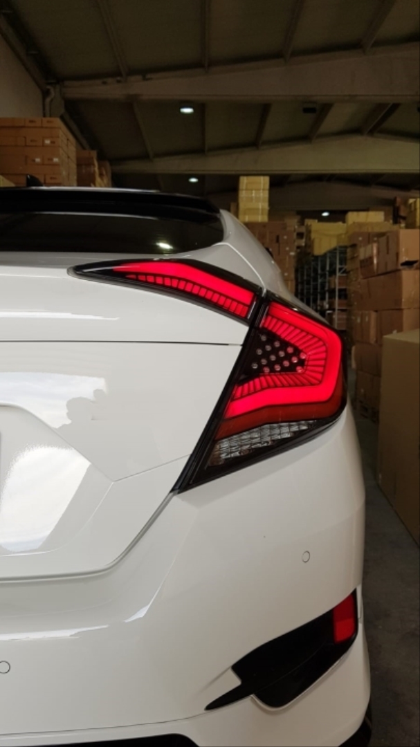 Civic FC5 2016-2021 Uyumlu Omurga LED Stop Transparan 4