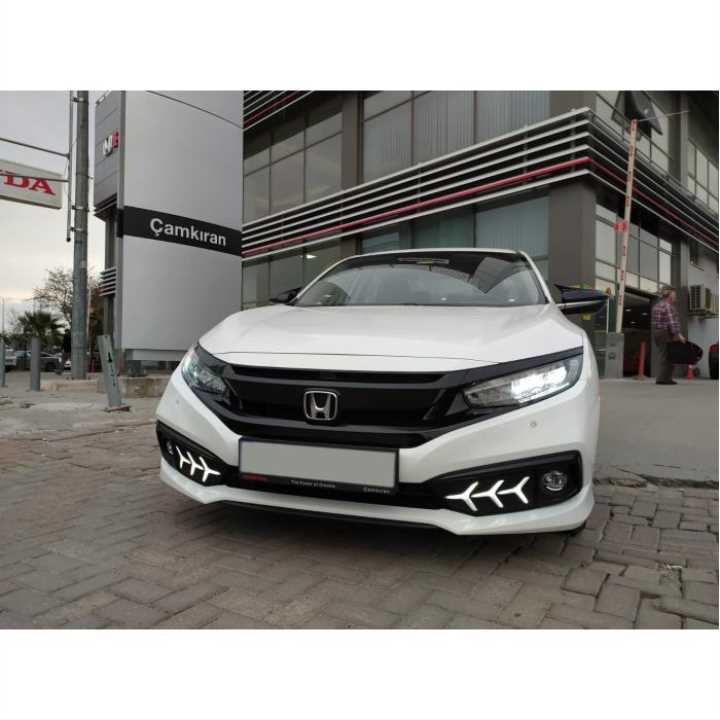 Honda Civic FC5 2019+ Uyumlu Makyajlı Kasa Ağaç Model Ön Sis LED'i Hareketsiz 5