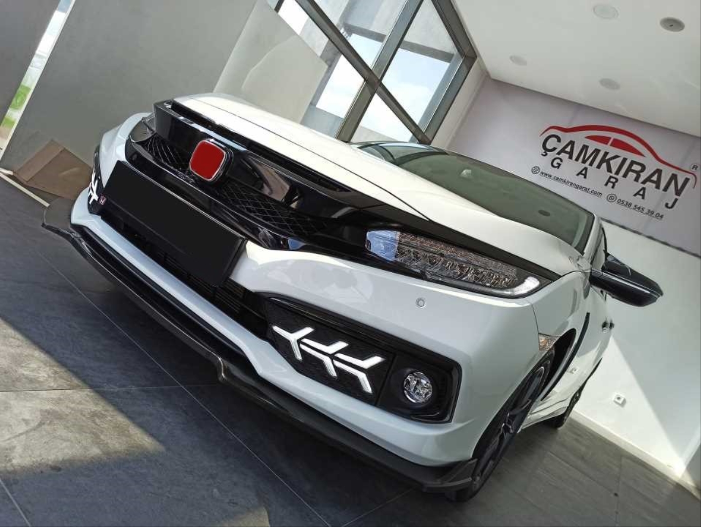 Civic FC5 2019+ İçin Uyumlu Makyajlı Kasa Uçak Model Ön Sis Ledi 3