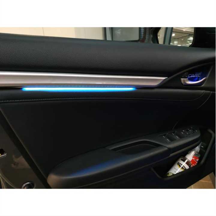 Honda Civic FC5-FK7 2016-2020 Uyumlu Işıklı İç Kapı Cıvatası 4 Parça Mavi 2
