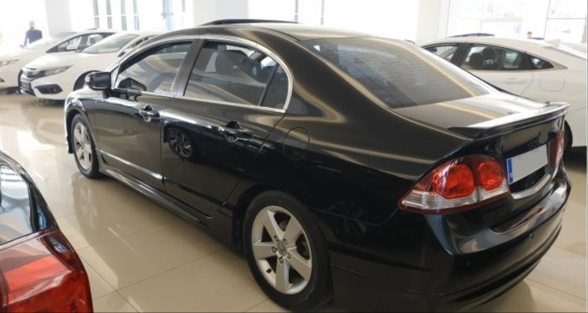 Honda Civic FD6 (2006-2012) İçin Uyumlu Cam Çıtası Nikelajı Tam Tur 3