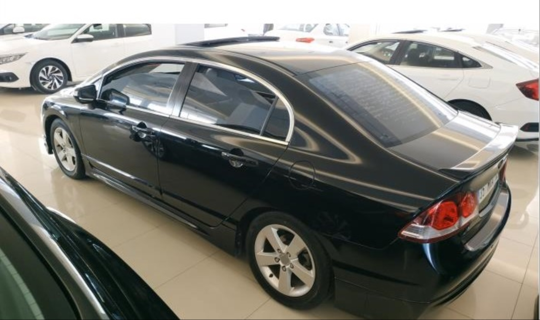 Honda Civic FD6 (2006-2012) İçin Uyumlu Cam Çıtası Nikelajı Tam Tur 5