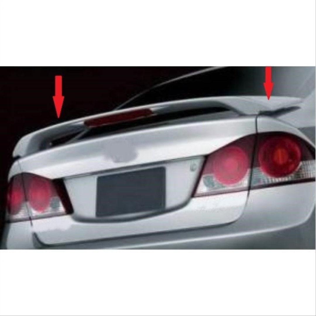 Honda Civic FD6 2006-2012 İçin Uyumlu Işıklı Spoiler (Boyasız) 2