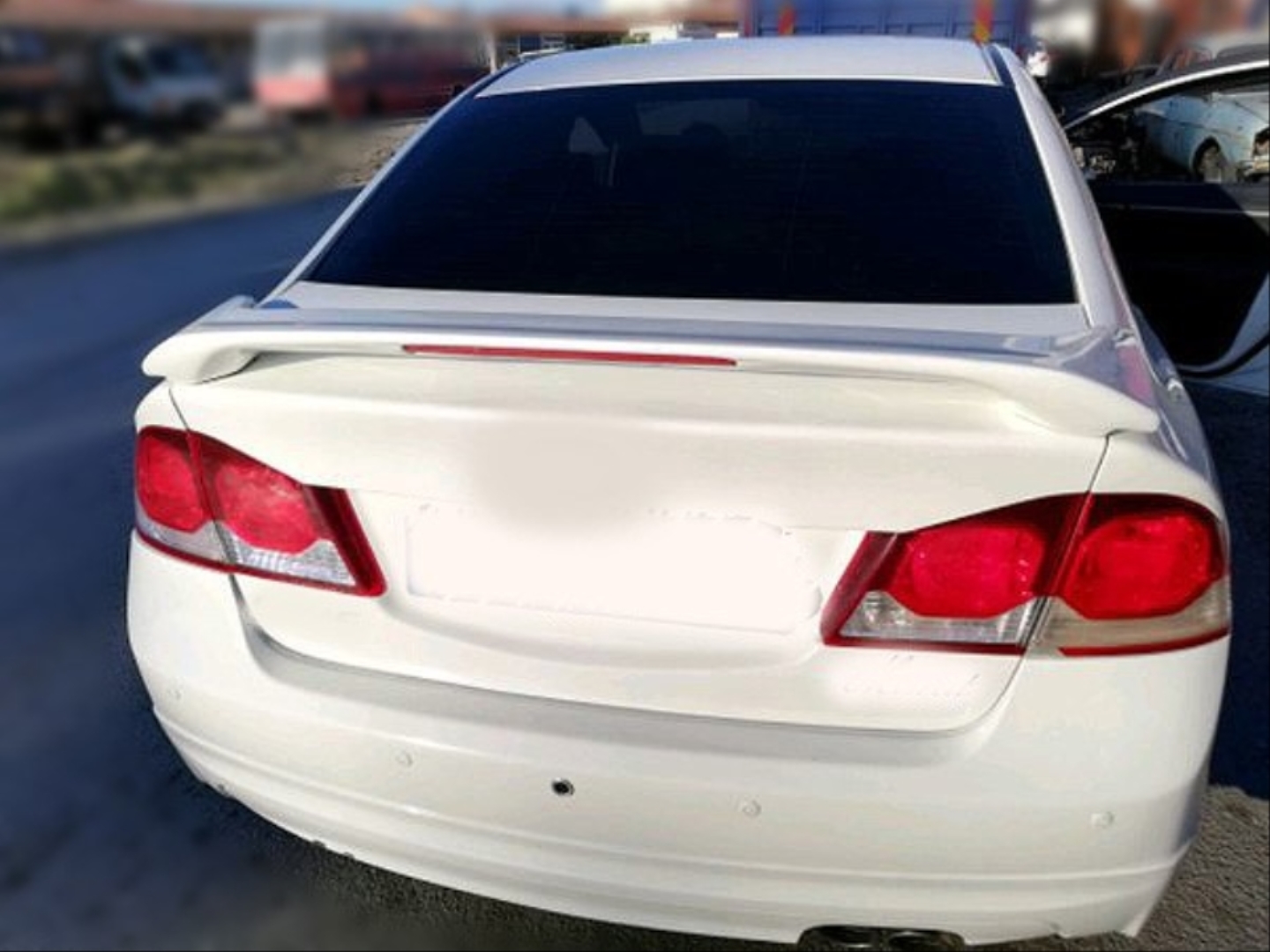Honda Civic FD6 2006-2012 İçin Uyumlu Işıklı Spoiler (Boyasız) 4