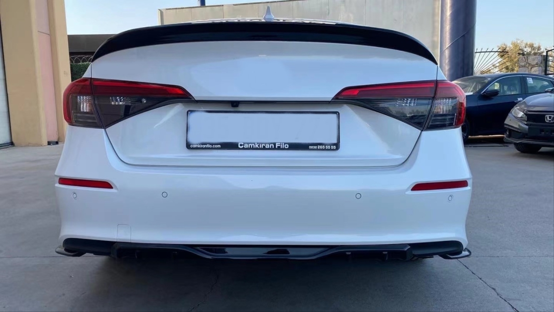 Honda Civic FE1 2022 için Uyumlu Aero Spoiler - Piano Black (Parlak Siyah) 3