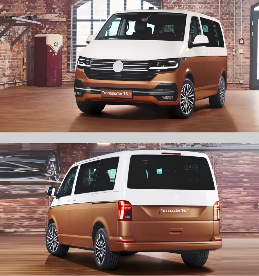 Volkswagen Transporter T6.1 & Caravelle R-Line Body Kit (Siyah Panjur) 2020+ (Kısa Şase) 2
